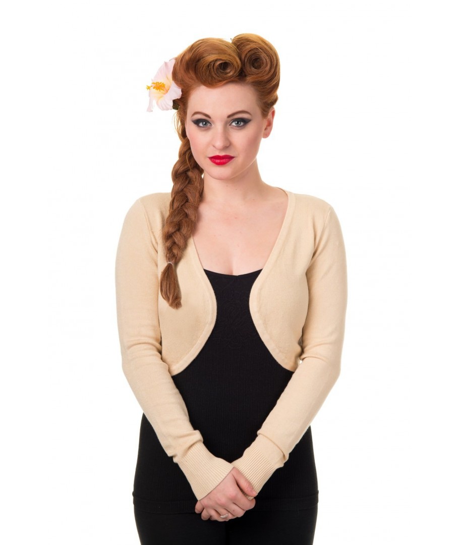  Boleros  Banned Clothing  Flickers Bolero  Blanc Retro 