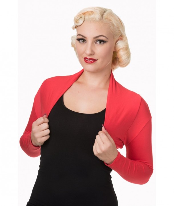 Boleros Banned Clothing Folded Bolero Rouge