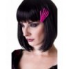 Barrettes Banned Clothing Skeleton Hand Hair Clip Cerise Rose