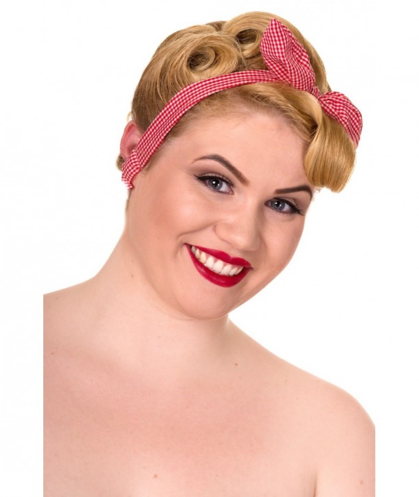 Headband Banned Clothing Brazen Headband Rouge/Blanc