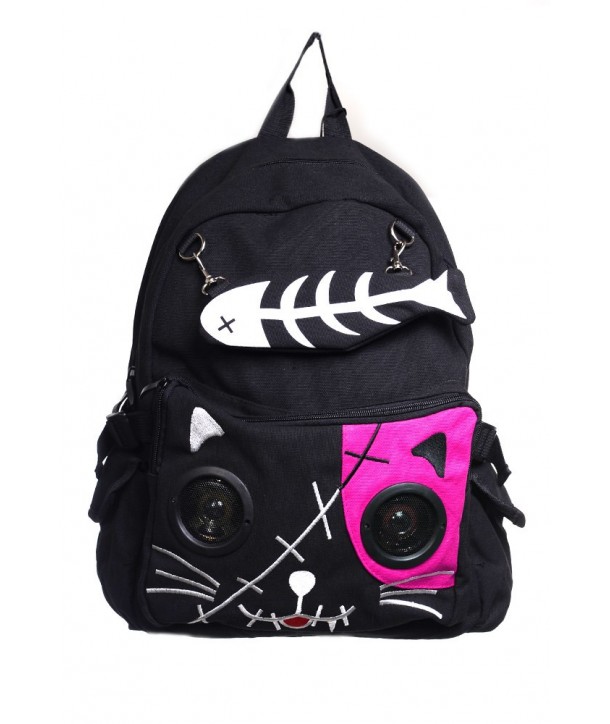 Sac Banned Clothing Kitty Speaker Noir/Rose