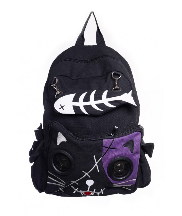 Sac Banned Clothing Kitty Speaker Noir/Violet