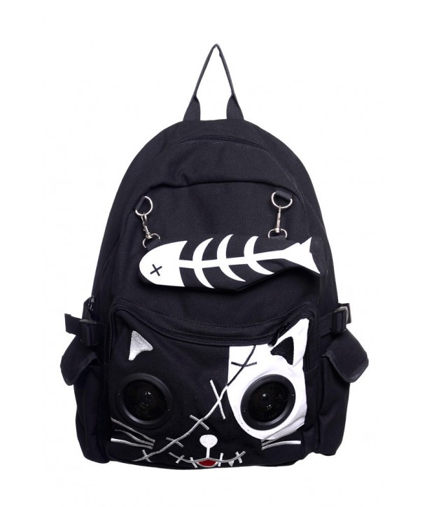 Sac Banned Clothing Kitty Speaker Noir/Blanc