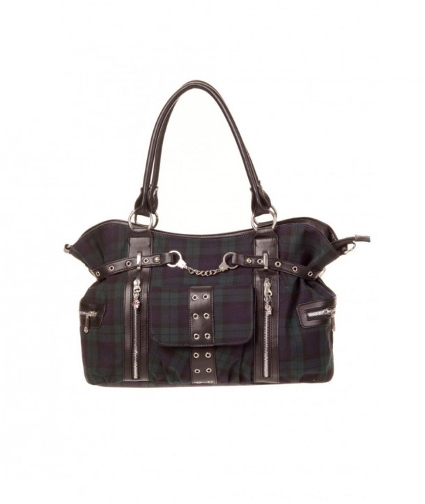 Sac Banned Clothing Rise Up Bag Vert Tartan