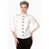 Top Banned Clothing Bows Delight Blouse Blanc