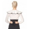 Top Banned Clothing Classy Dame Wrap Top Blanc/Noir