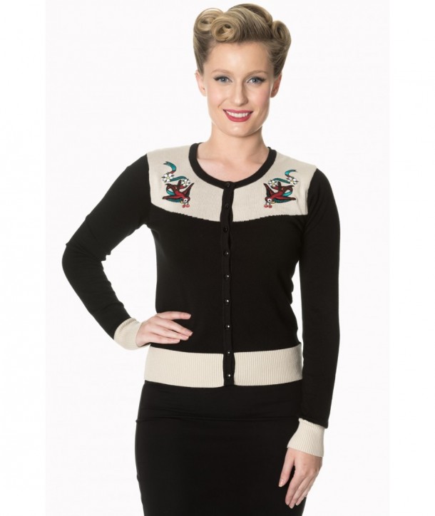 Cardigan Banned Clothing Young Love Cardigan Noir