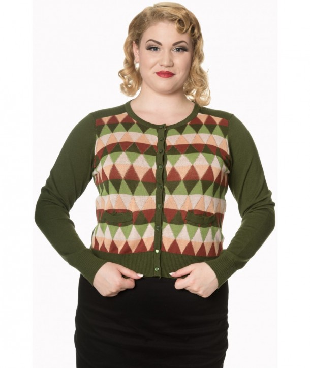 Cardigan Banned Clothing Diamonds Galore Cardigan Vert