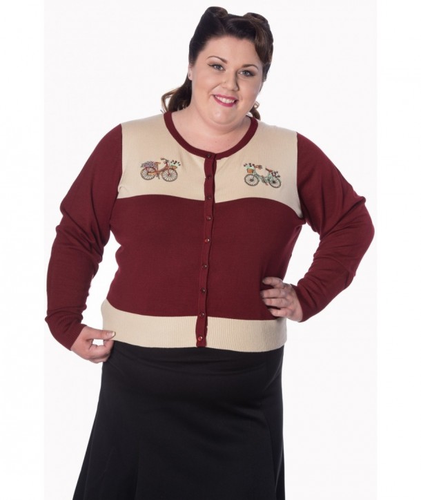 Cardigan Banned Clothing Bicycle Cardigan Bordeaux