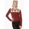 Cardigan Banned Clothing Mermaid Maiden Bordeaux