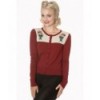 Cardigan Banned Clothing Mermaid Maiden Bordeaux