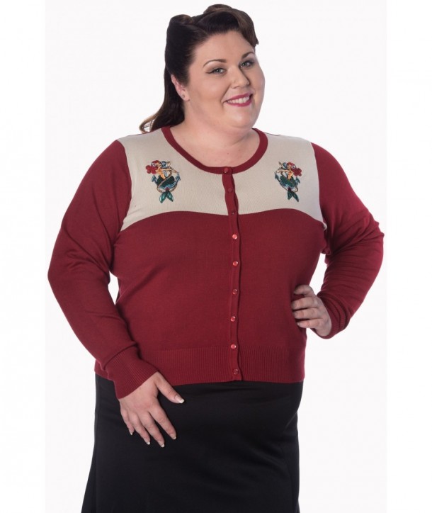 Cardigan Banned Clothing Mermaid Maiden Bordeaux