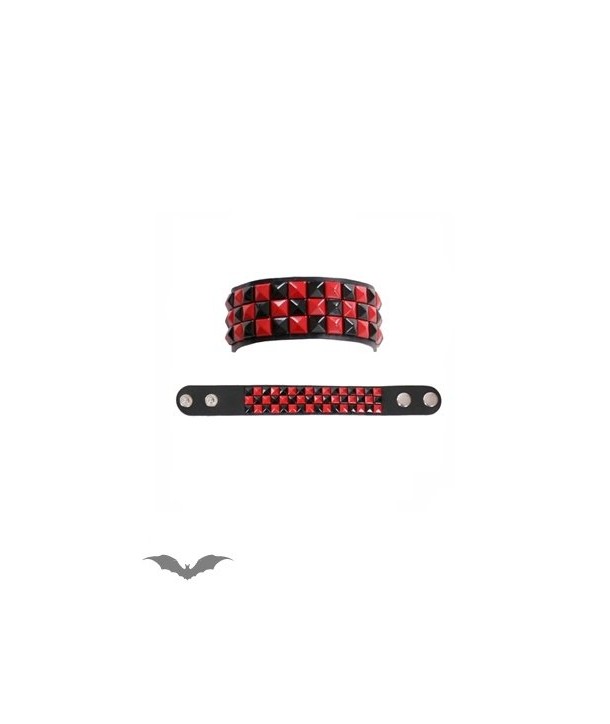 Bracelet Queen Of Darkness Gothique 4 Rows Black/Red