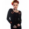 Cardigan Banned Clothing Noir Lucky Horse Shoe Cardigan Noir