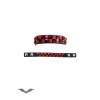 Bracelet Queen Of Darkness Gothique Bracelet - 2 Row Red/Black Checkerboard.