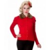 Cardigan Banned Clothing Fur Cardigan Rouge