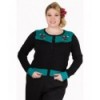 Cardigan Banned Clothing Emily Cardigan Noir/Emerald