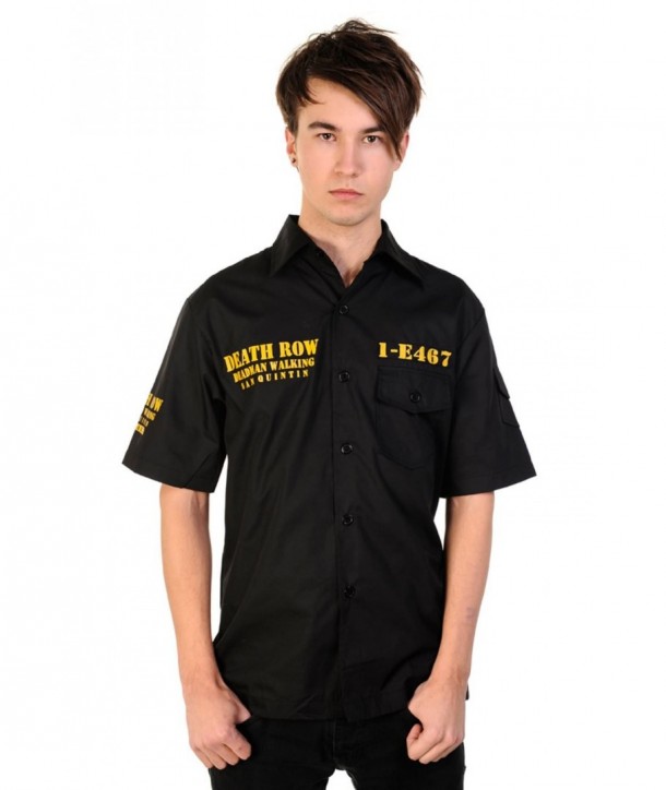 Chemise Banned Clothing Deathrow Shirt Noir