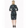 Robe Banned Clothing Proud Peacock Pencil Dress Night/Bleu