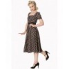 Robe Banned Clothing Elvis Ain't Dead Swing Dress Noir