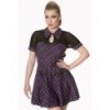 Robe Banned Clothing Dusk Beauty Tartin Dress Violet Tartan