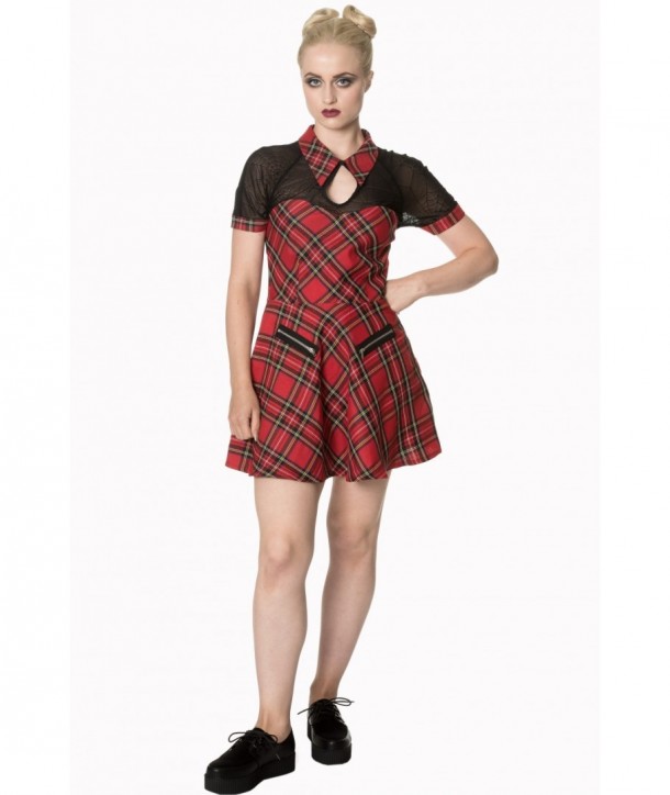 Robe Banned Clothing Dusk Beauty Tartin Dress Rouge Tartan