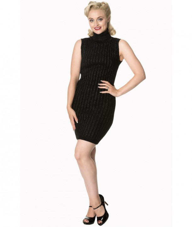 Robe Banned Clothing Rouge Cheeks Knit Dress Noir