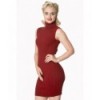 Robe Banned Clothing Rouge Cheeks Knit Dress Bordeaux