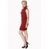 Robe Banned Clothing Rouge Cheeks Knit Dress Bordeaux