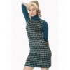 Robe Banned Clothing Prim Polo Neck Dress Teal