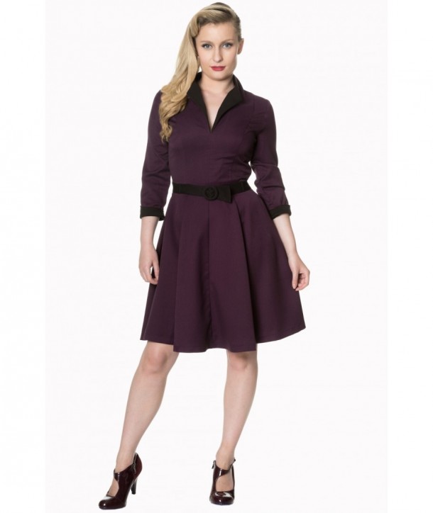 Robe Banned Clothing American Dreamer Collar Dress Violet