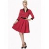 Robe Banned Clothing American Dreamer Collar Dress Rouge