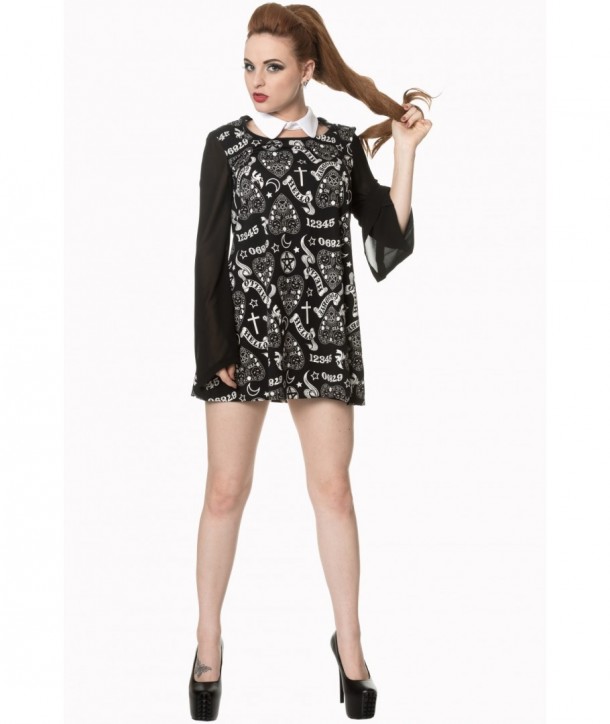 Robe Banned Clothing Moonlight Silence Collar Dress Noir