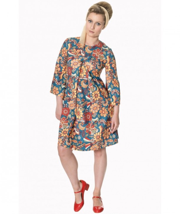 Robe Banned Clothing Floral Dream Angel Sleeve Dress Multicolor