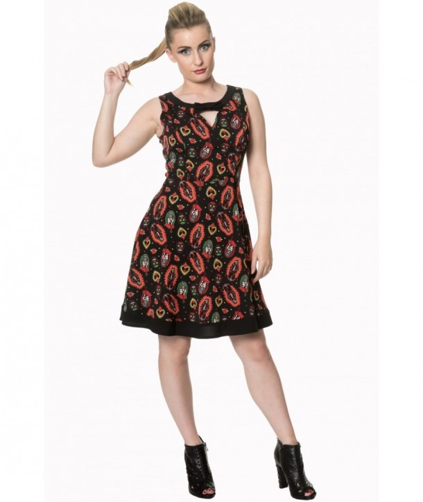 Robe Banned Clothing Sacred Heart Bow Dress Noir