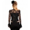 Corset Banned Clothing Noir Lace Corset Shirt Noir