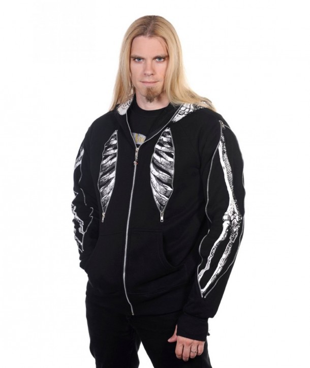 Sweatshirt Banned Clothing Skeleton Bone Men's Hoody Noir