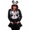 Sweatshirt Banned Clothing Panda Face Hoodie Noir