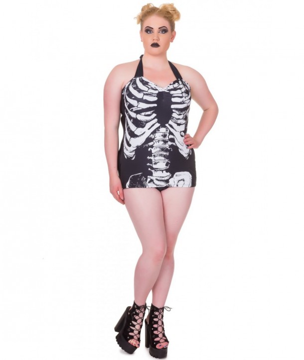 Maillot De Bain Grande taille Banned Clothing Skeleton