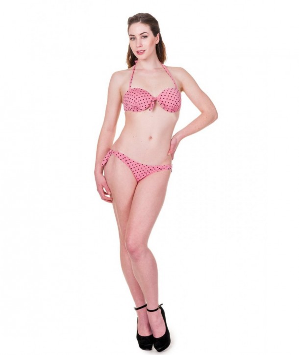 Maillot De Bain Banned Clothing Polka Dot Retro Rose