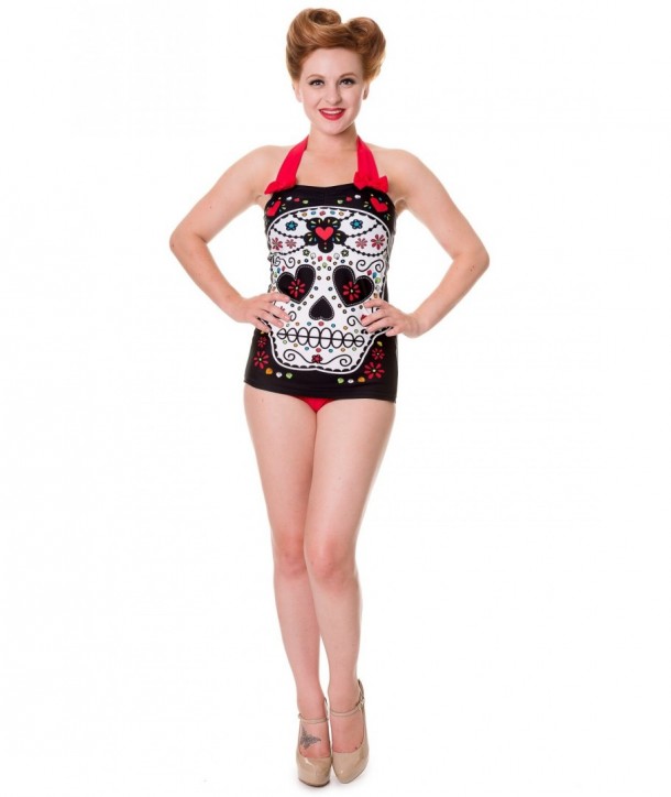 Maillot De Bain Banned Clothing Sugar Skull