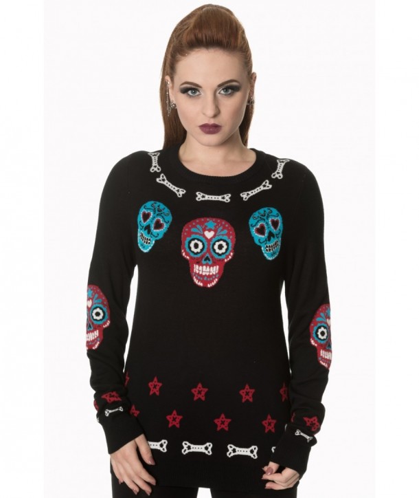 Pull Banned Clothing Skull Knit