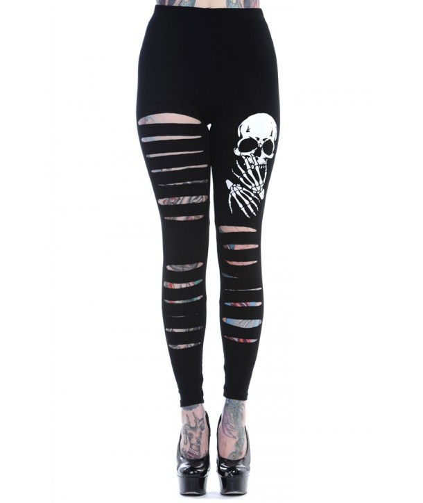 Leggings Banned Clothing Slashed Skull