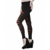 Leggings Banned Clothing Slashed Noir/Rouge