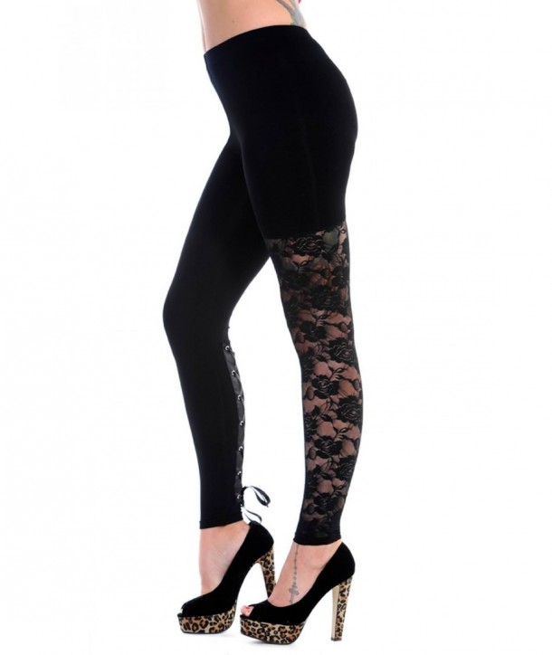 Leggings Banned Clothing Black Lace