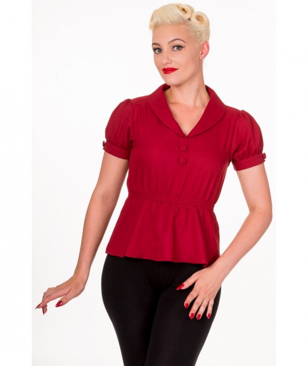 Top Banned Clothing Endora Blouse Bordeaux