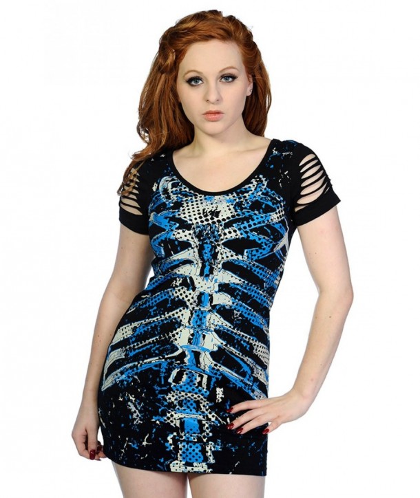 Top Banned Clothing Bleu Ribcage Top Noir