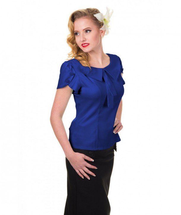 Top Banned Clothing Retro Style Top Bleu