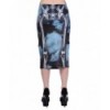 Jupe Banned Clothing Skeleton Noir Pencil Skirt Noir