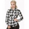 Top Banned Clothing Breaking Rules Check Shirt Blanc/Noir